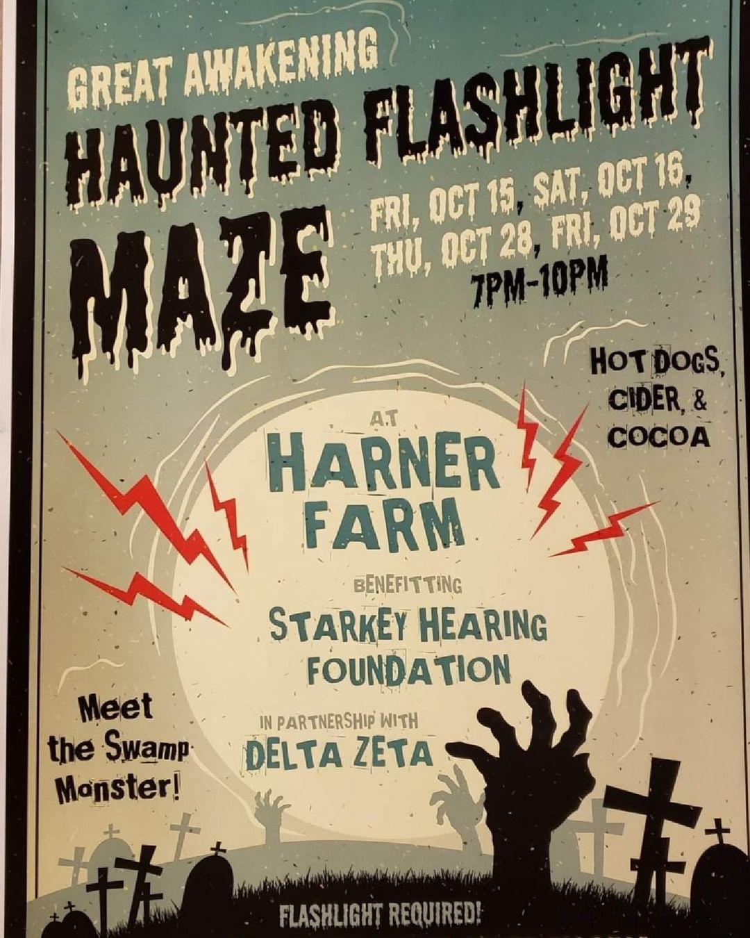 Head out to #HVAgventures destination @harnerfarm today and tomorrow for their Haunted Flashlight Maze! Don't forget your own flashlight 
