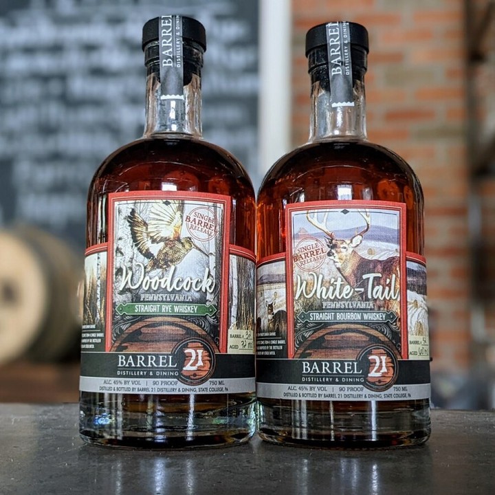 Barrel 21 is proud to announce their highly anticipated Single Barrel releases of both Whitetail Bourbon and Woodcock Rye Whiskey are coming soon!
Their 5 year Whitetail and 6 year Woodcock will be available at a special release party, Friday, September